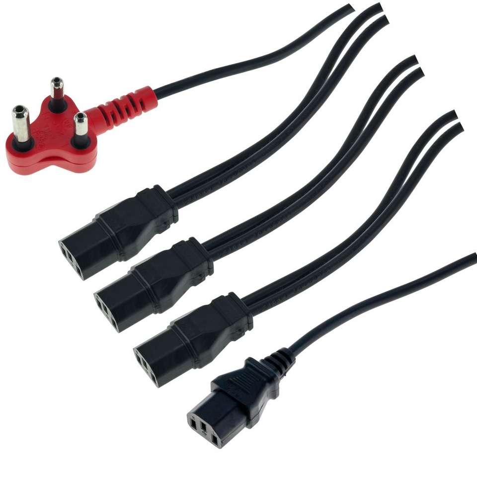 Cable Dedicated 3Pin To 4 X Iec 4.8M Cables : Power