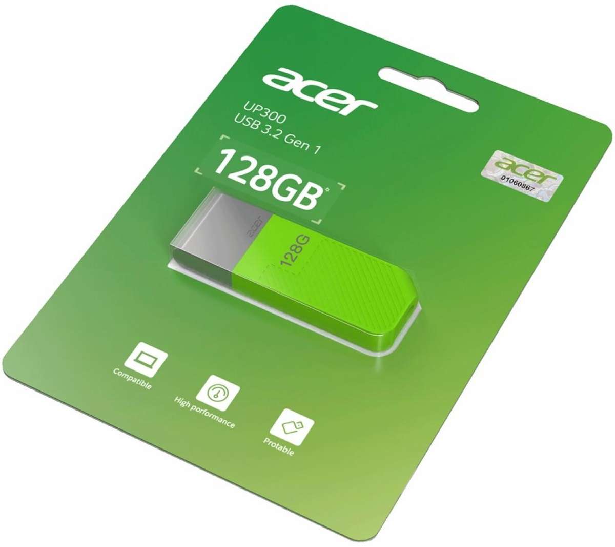 Acer Acerusb3.2 Gen1 128Gb Green Flash Drives And Micro-Sd