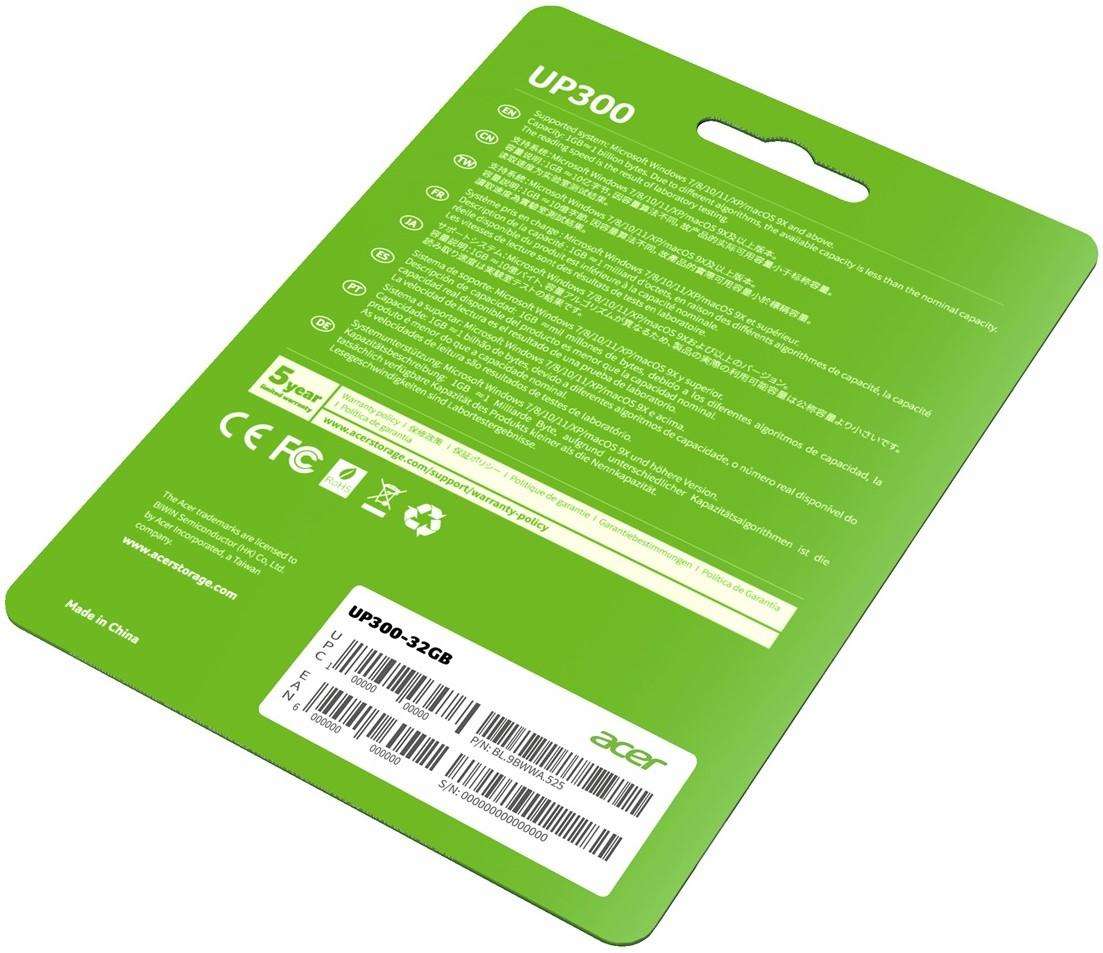 Acer Usb3.2 Gen1 32Gb Black Flash Drives And Micro-Sd