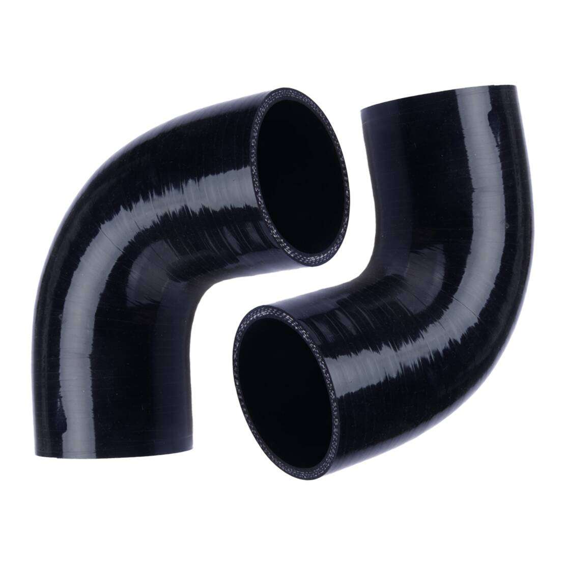 2pcs 2.5 Inch 90 Degree Elbow Silicone Hose Pipe Intercooler Coupler Turbo