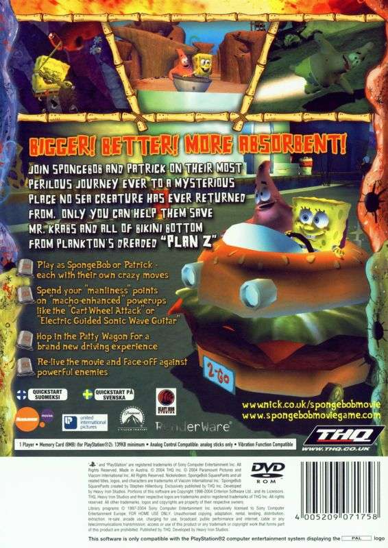 PS2 Spongebob Squarepants - The Movie