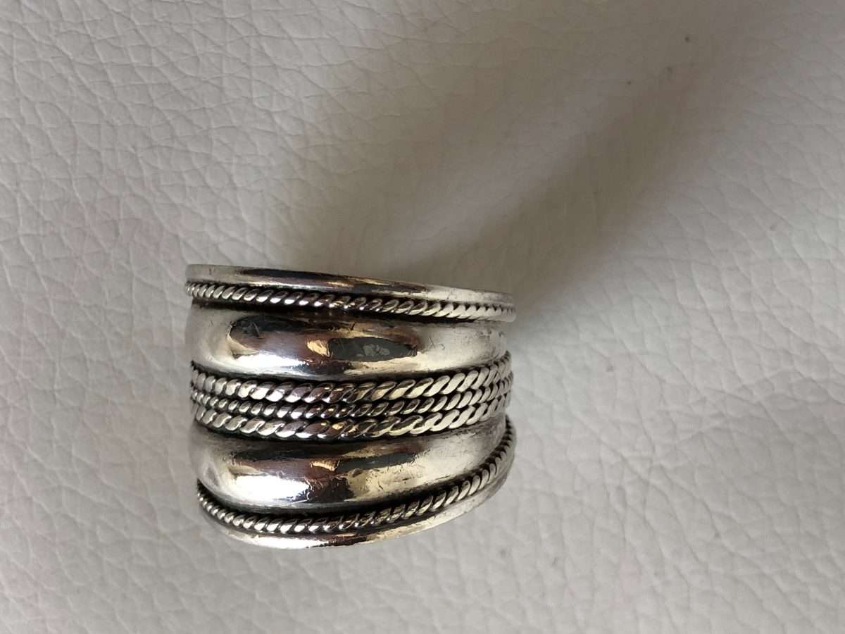 925 Silver Ring With Wide Rope And Plain Design #ML330 R395.00 | Dimensions: Size V, 17mm thick