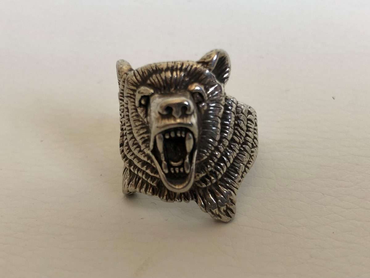 925 Silver Bear Ring, G & S c. 94 No. 10 #ML331 R495.00 | Dimensions: Size R1/2
