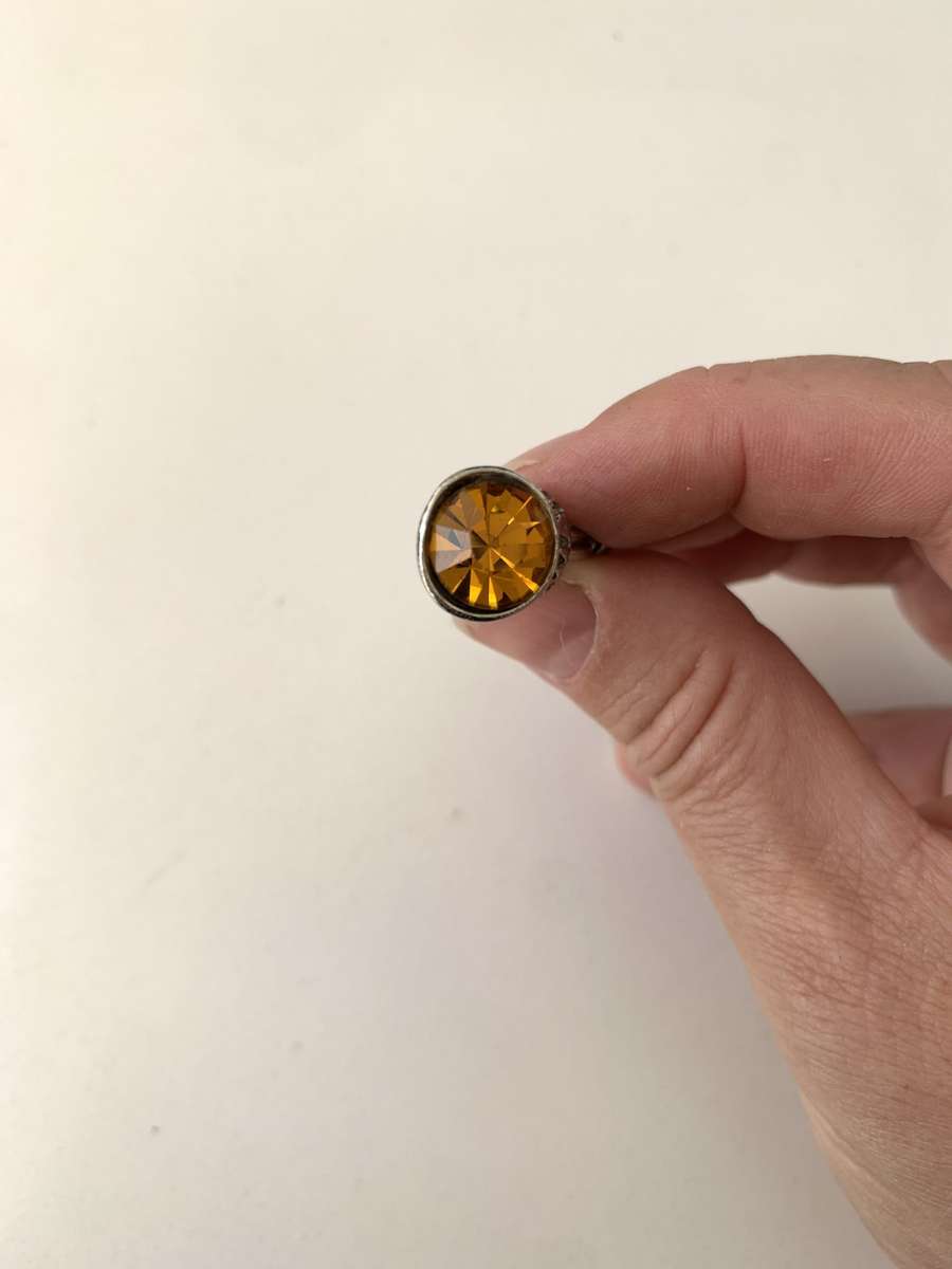 Vintage Silver Plated Thistle Kilt Pin With A Citrine Colour Stone on Top #ML682 R245.00 |