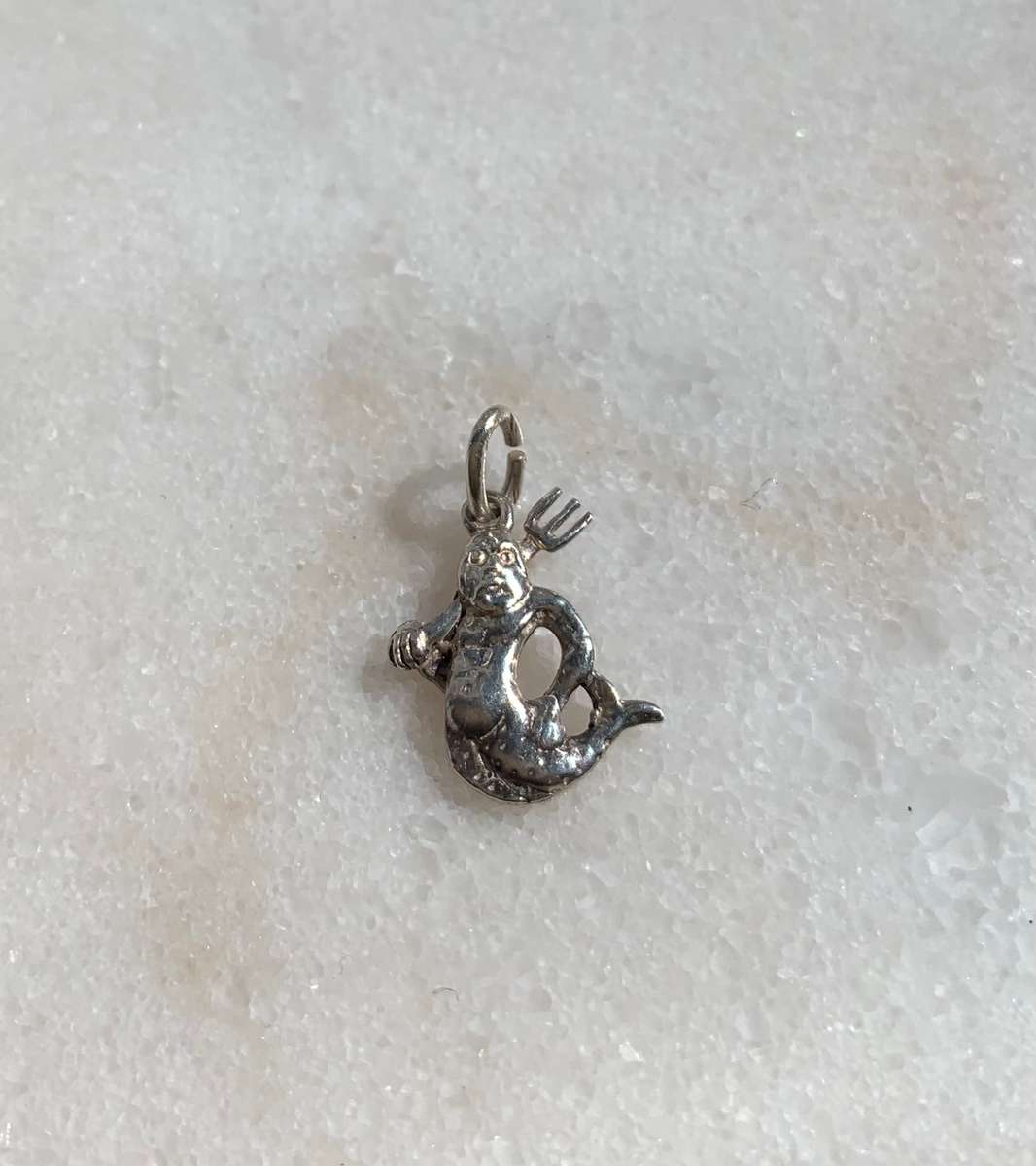 Charm - Silver Poseidon With Fork #ML810
