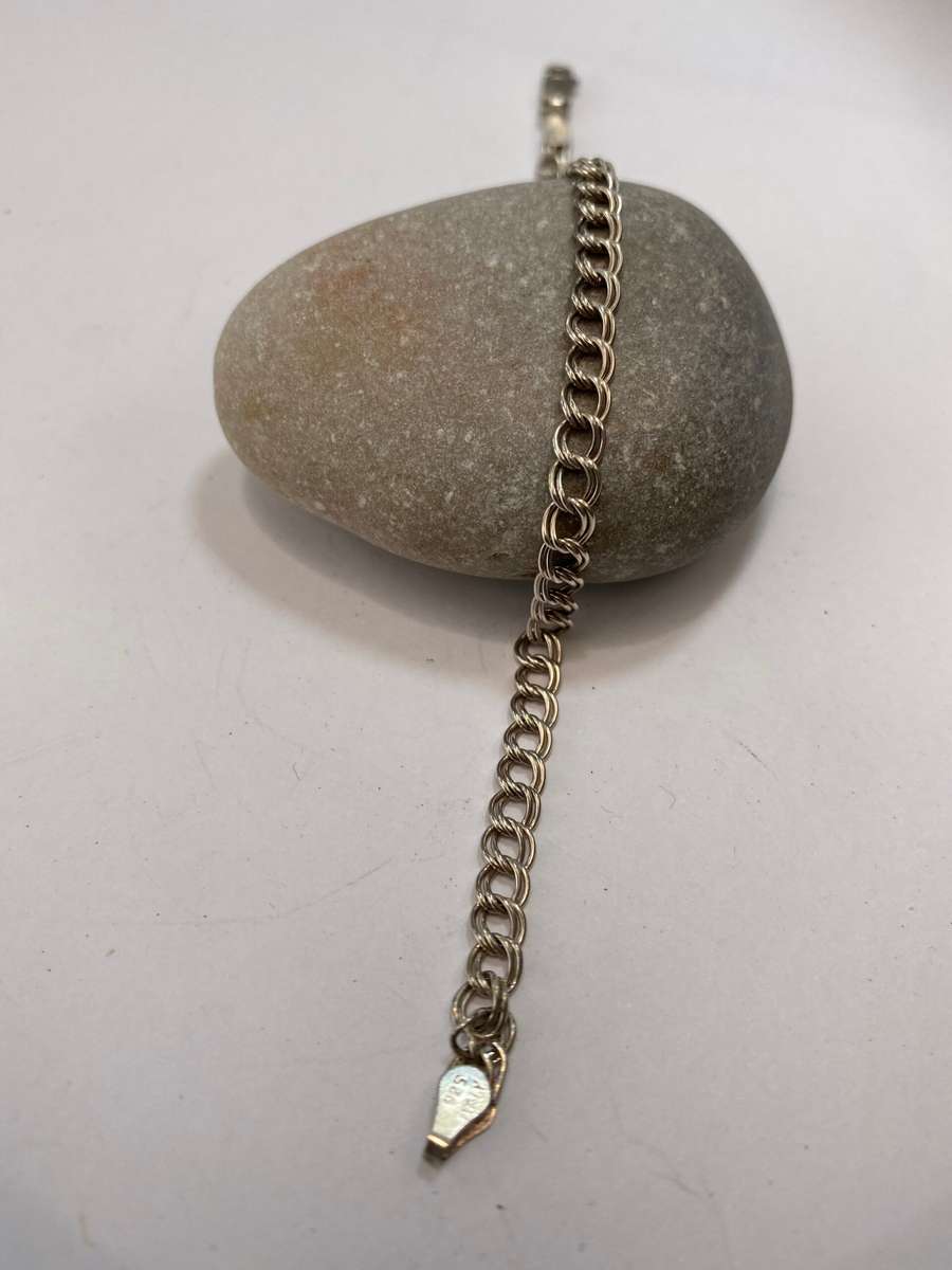 Bracelet - 925 Silver Chain Bracelet stamped Italy#ML1160