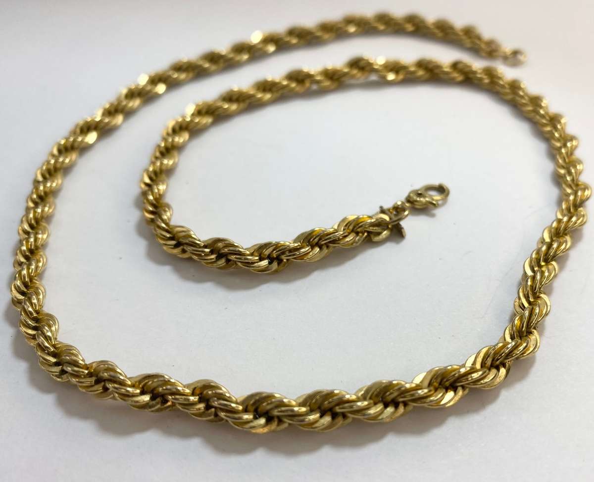 Necklace - Vintage Rope Chain Marked 'Monet Patented'. Mid 80s. Gold Colour #ML1212 R595.00