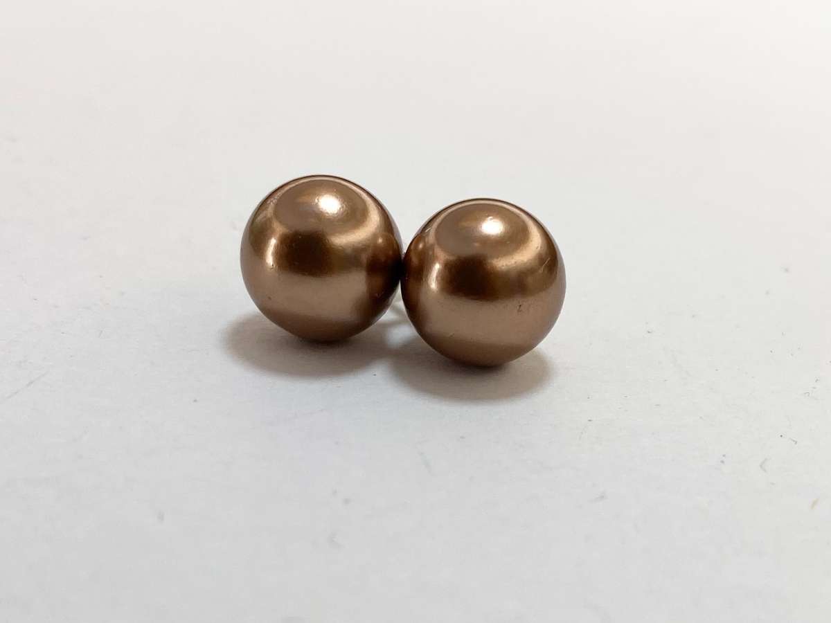 Earrings - Spherical Ball Stud. Copper Colour #ML1243 R120.00 | Dimensions: 10mm