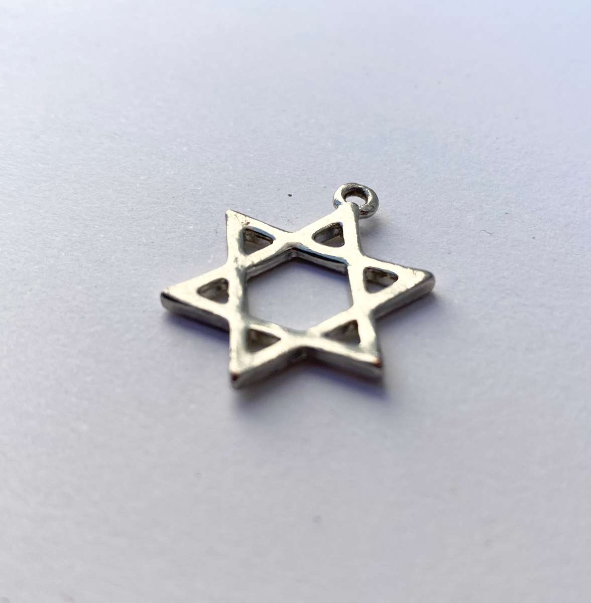 Pendant - Magen David (Star of David). Silver Colour #ML1325