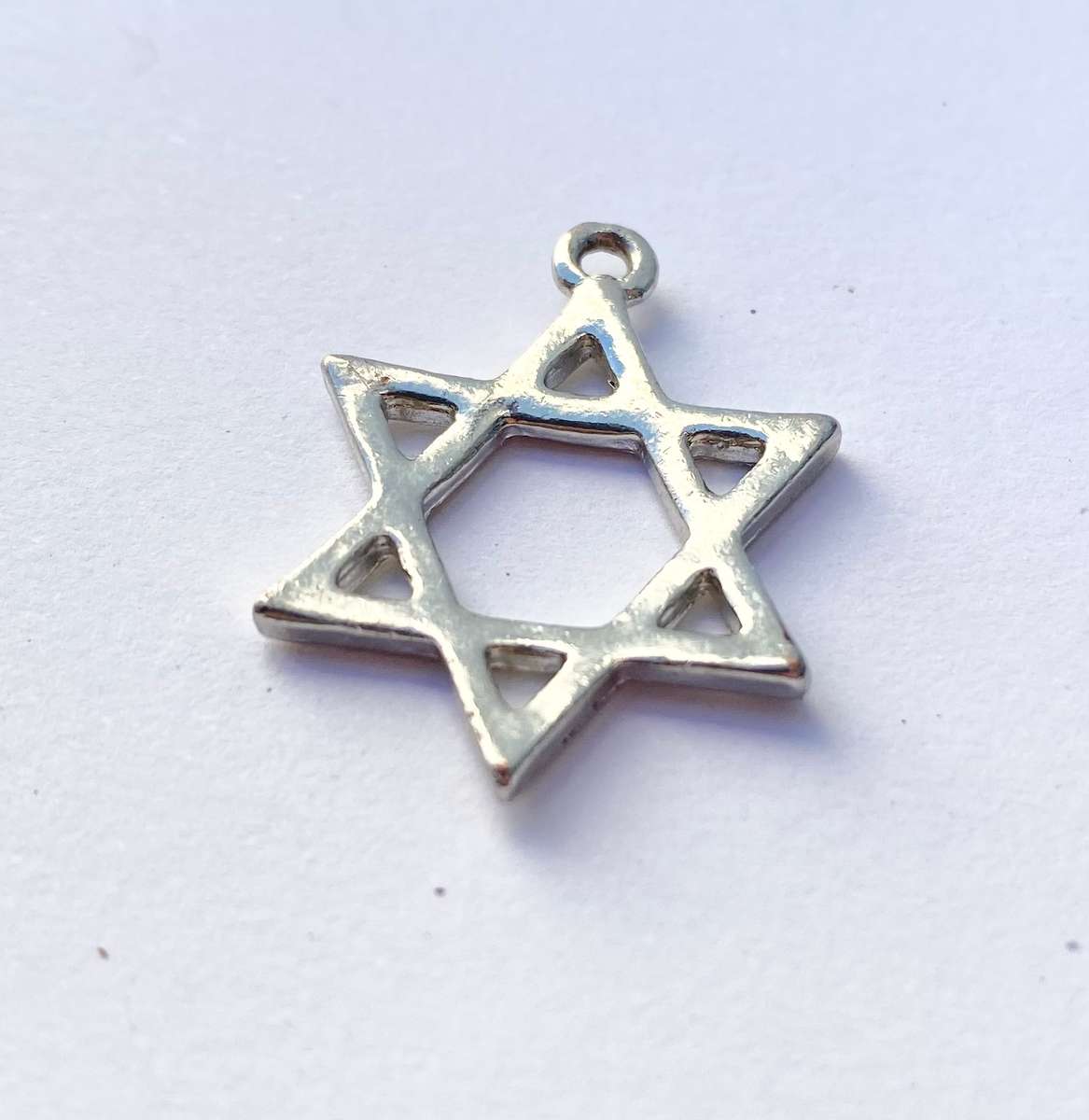 Pendant - Magen David (Star of David). Silver Colour #ML1325