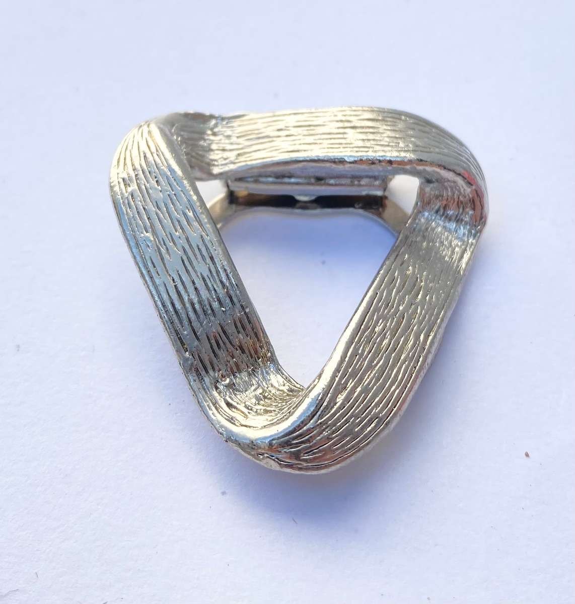 Scarf Clip - Triangle With Rounded Corners. Silver Colour #ML1330