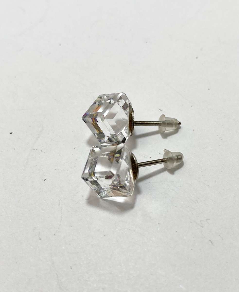 Earrings - Crystal Style Square Shape Studs #ML1380