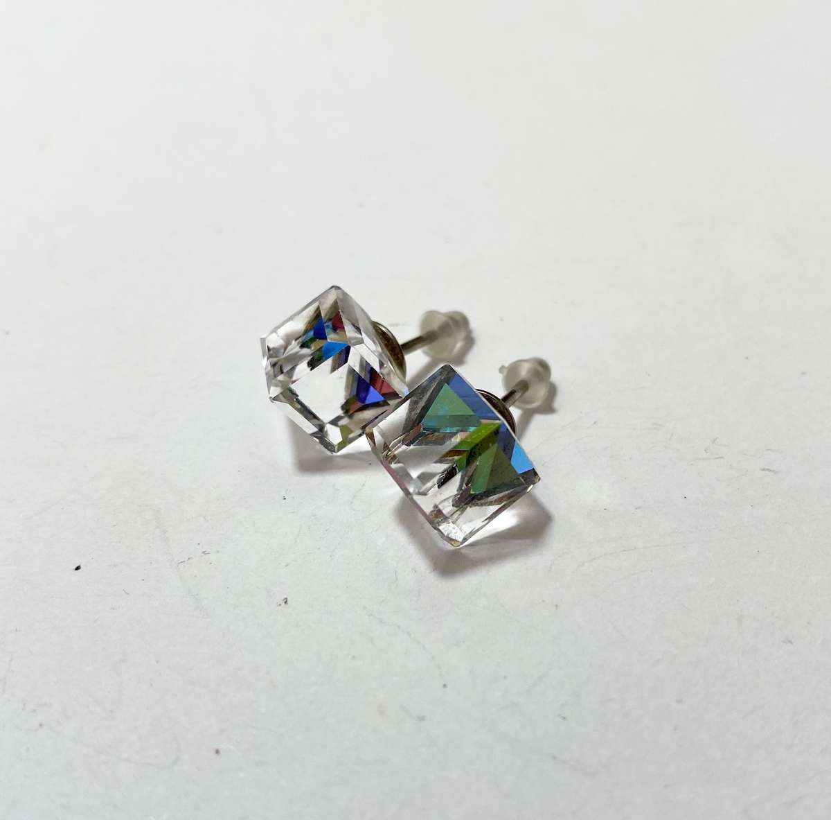 Earrings - Crystal Style Square Shape Studs #ML1380