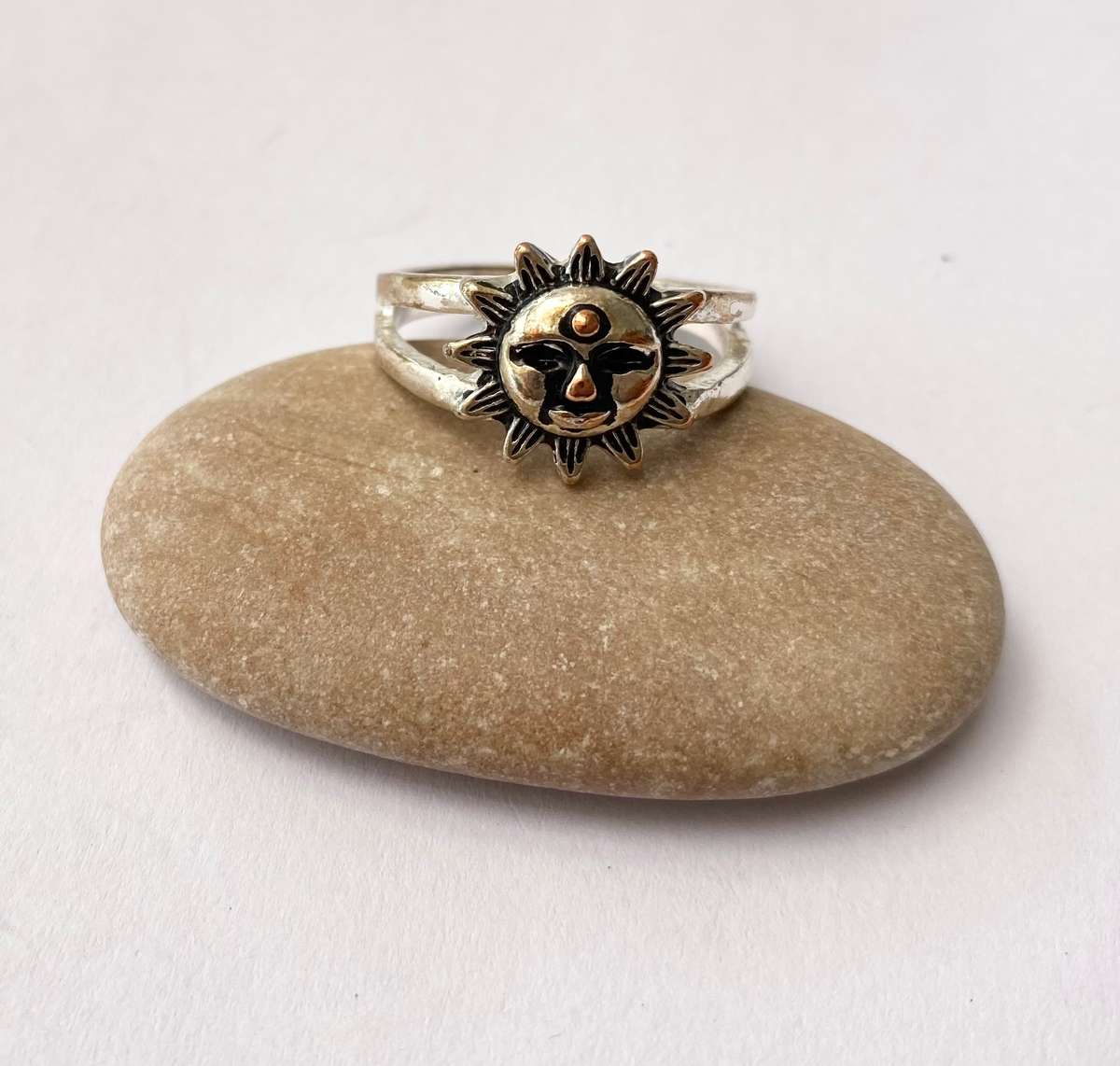 Ring - Sun Ring, Chrome Plated. Lightweight #ML1452