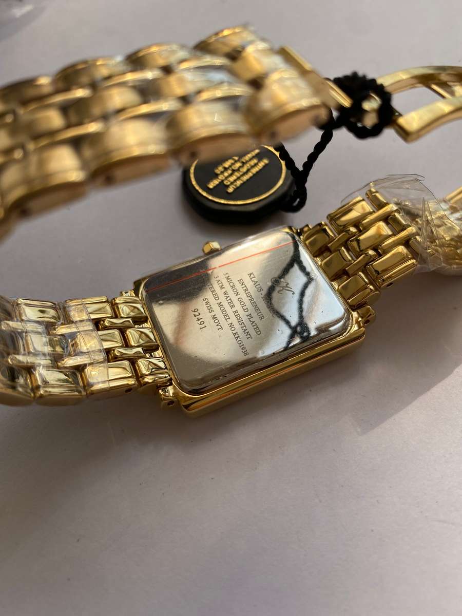 Watch - Klaus Kobec Entrepreneur Swiss Movement Gold Plates. Diamond and Mother of Pearl. Genuine...