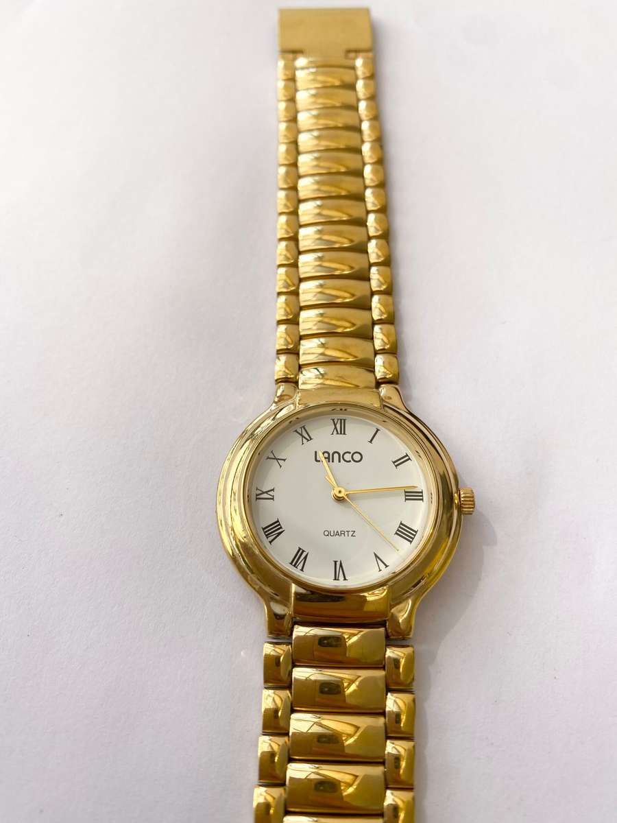 Mens Watch - Lanco Brand With Stainless Steel Strap (Gold Colour) #ML1541