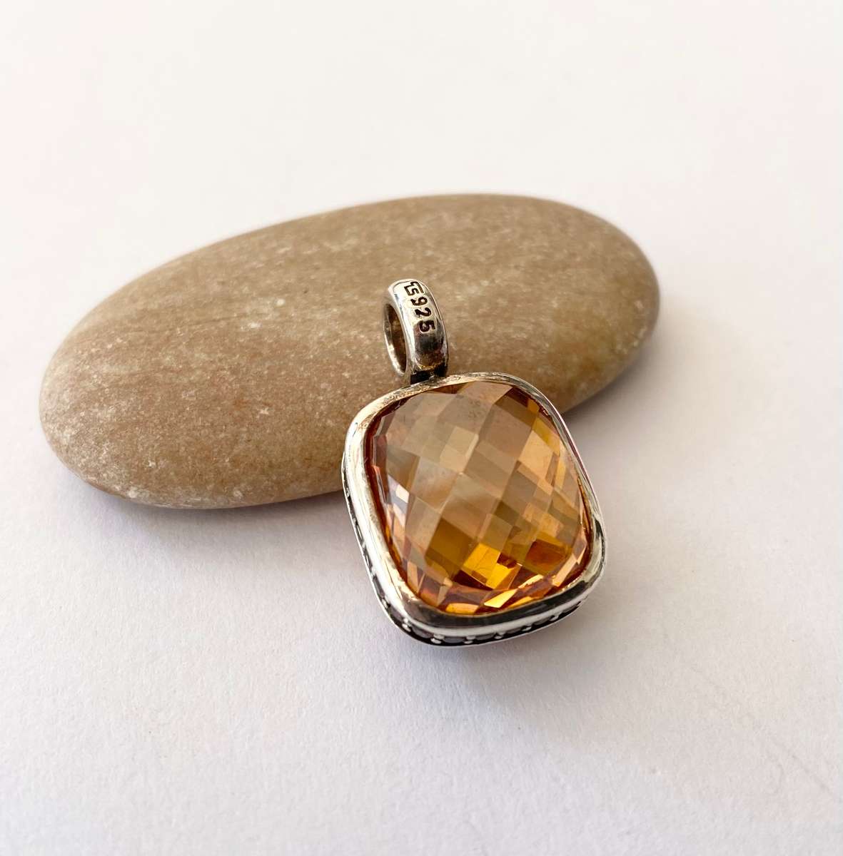 Set - Thomas Sabo Pendant and Ring. Imperial Topaz Stones. All 925 Silver, Stamped and Marked #ML...