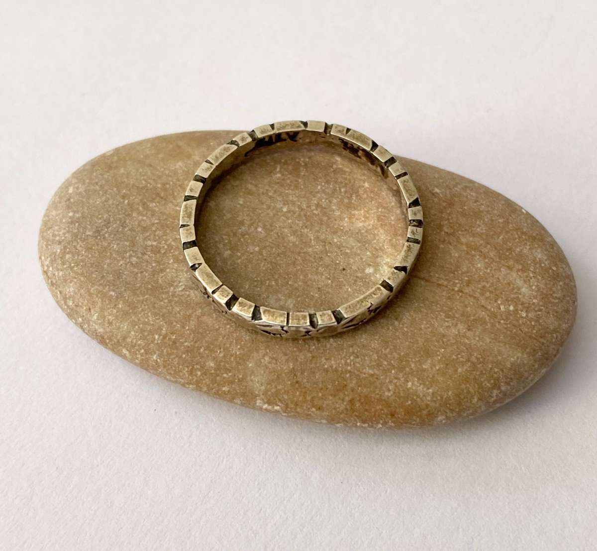 Ring - Sterling Silver Band With Outer Engraving #ML1610
