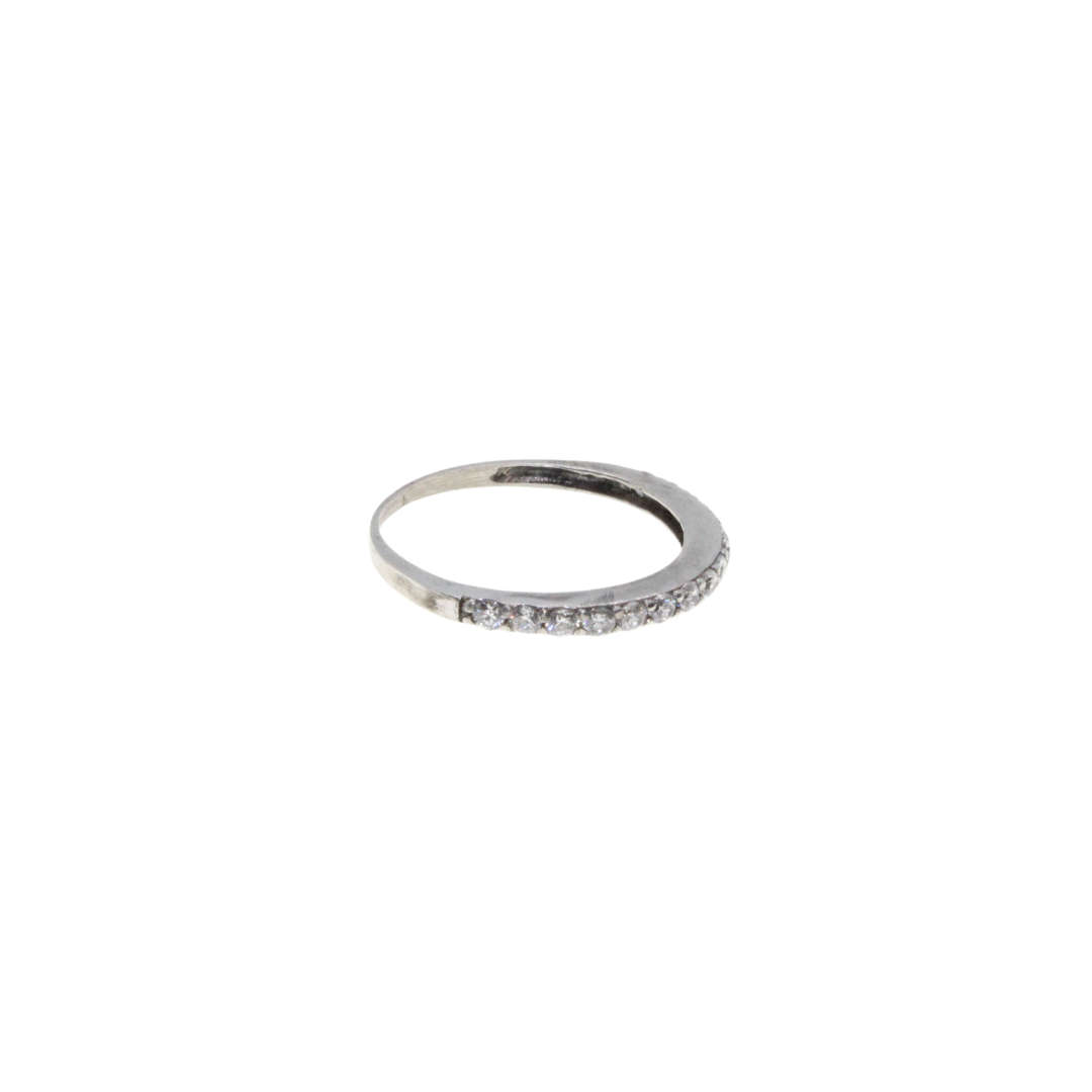 Ring - 925 Silver Eternity Ring . Half Section Diamantes - ML2940