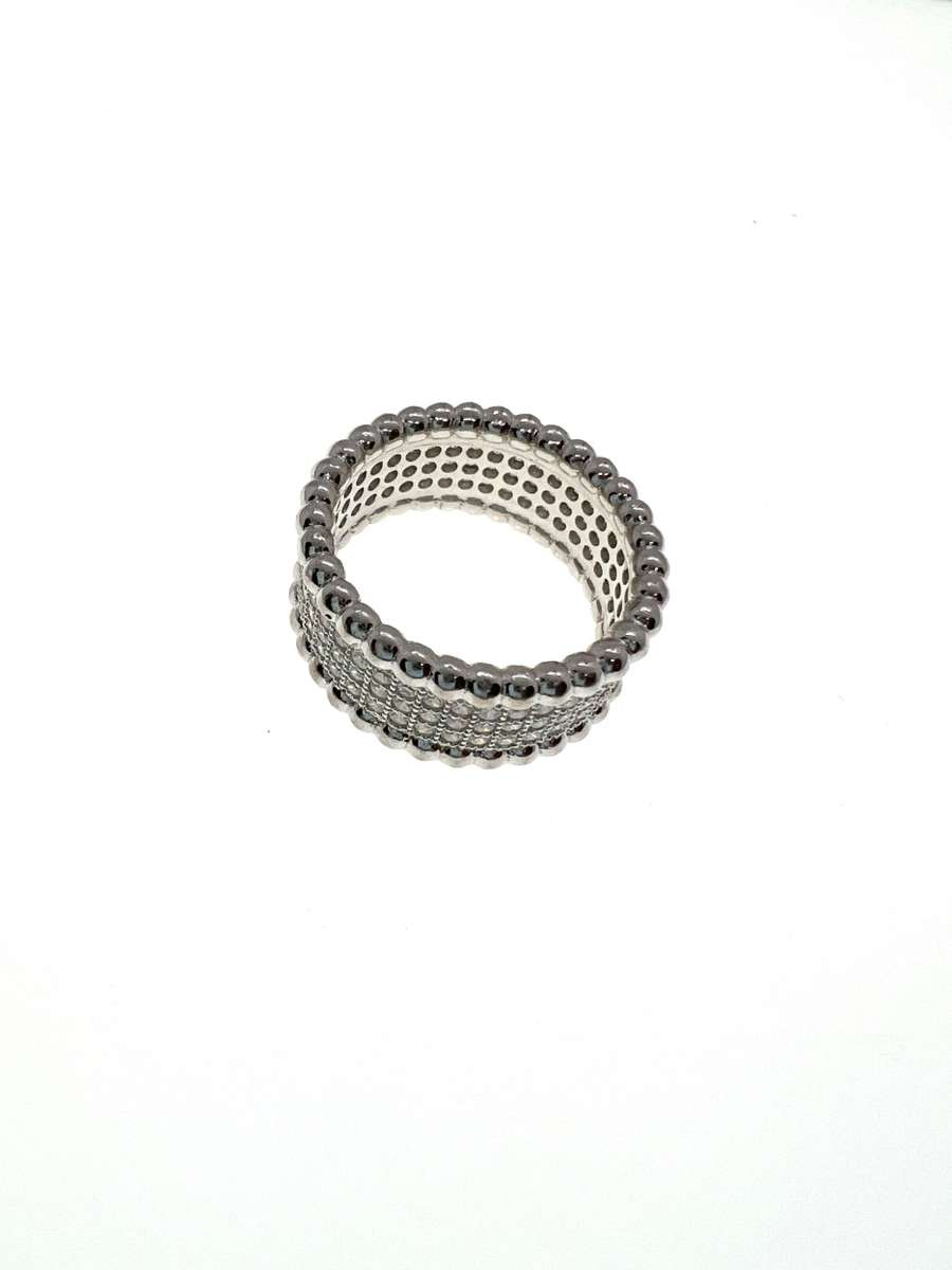 Ring - Silver Tone with Diamantes and Marcasite on Outer Edges - ML2098