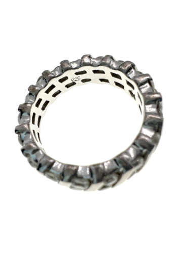 Ring - Vintage 925 Silver Eternity Style Ring with Diamantes - ML2129