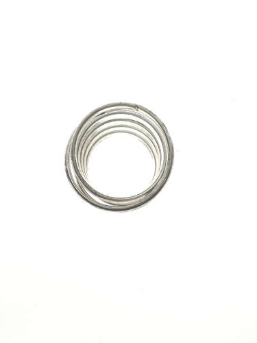 Ring - Vintage Silver Tone Spiral Ring - ML2195