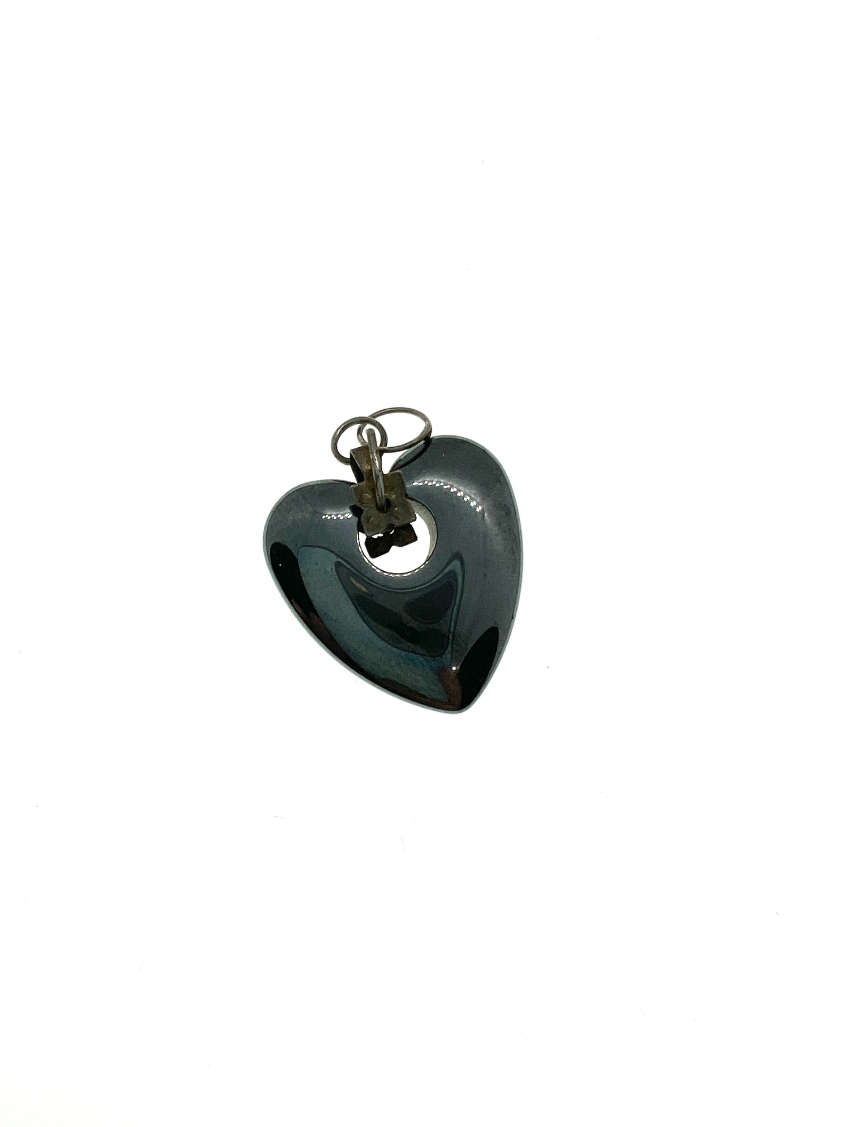 Pendant - Vintage Hematite Heart Pendant - ML2226