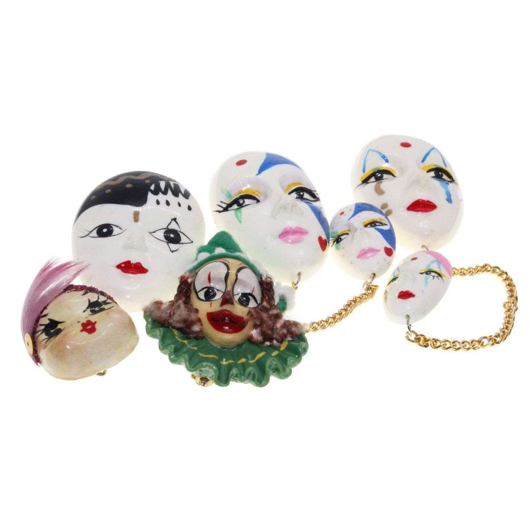 Brooch - x 5 Assorted Fun Brooches - ML3114