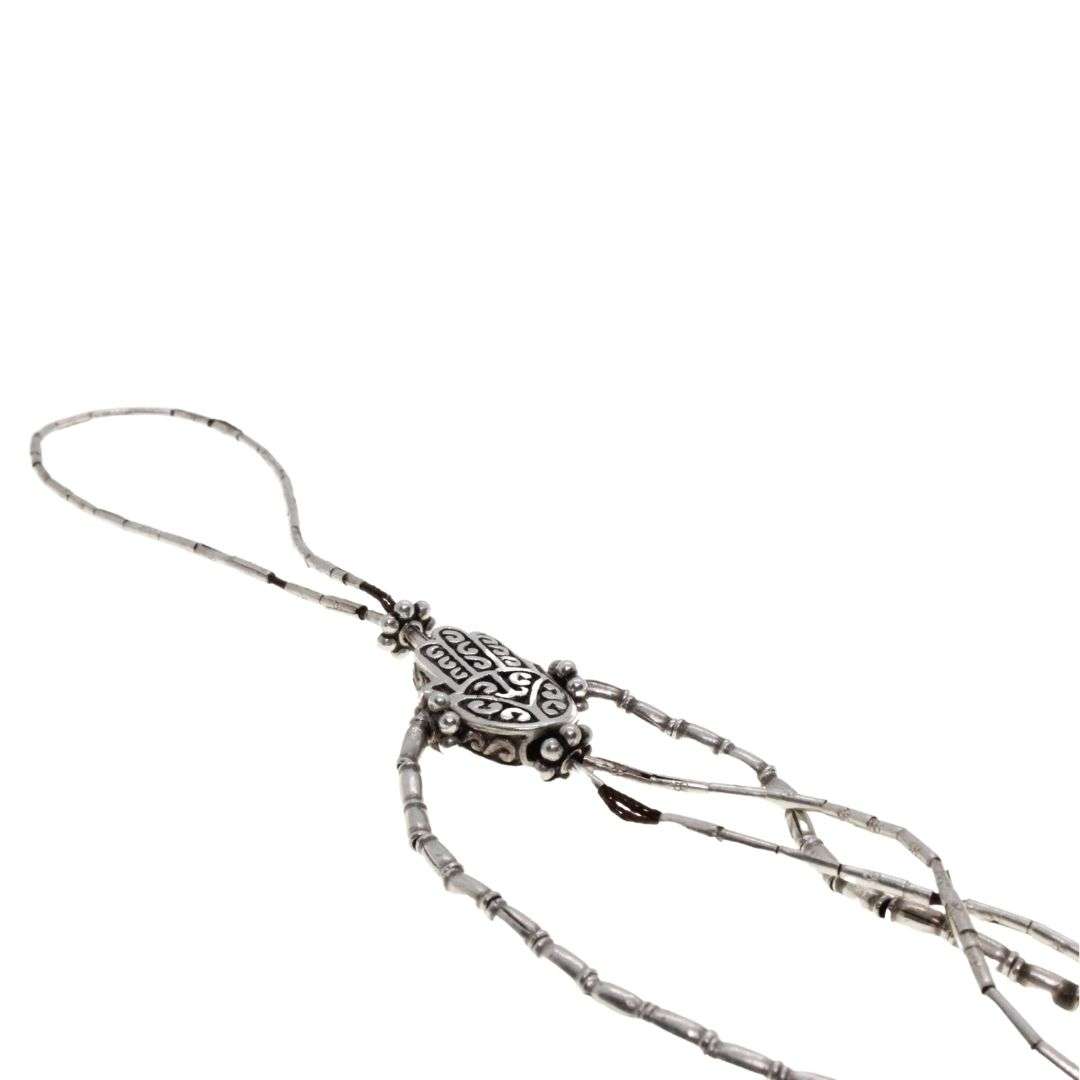 Bracelet - Finger Ring Bracelet - 925 Silver Hamsa Charm - ML3120