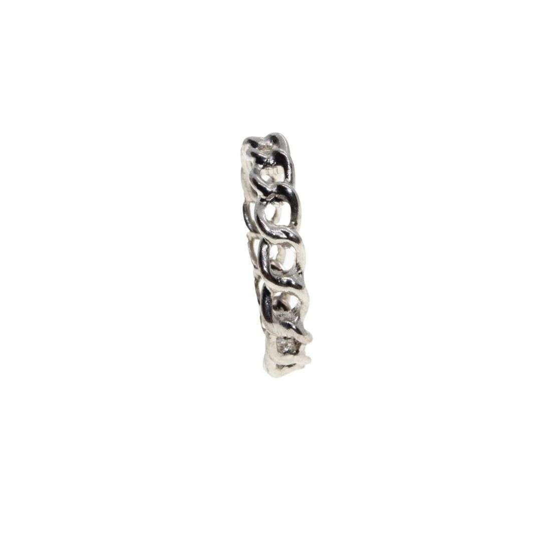 Ring - Silver Tone Rope Textured Design Band - ML3143