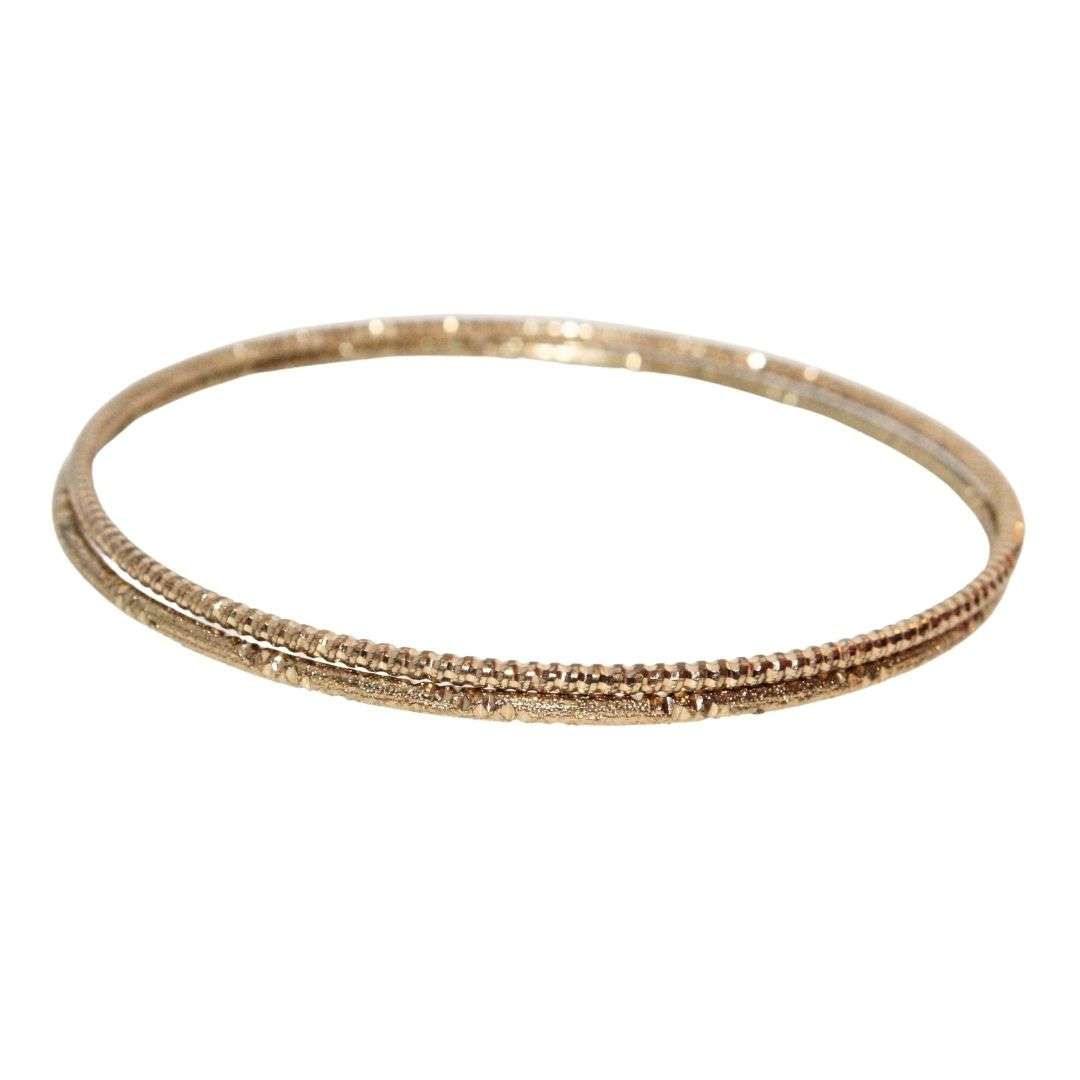 Bangle - 2x Gold Tone Fashion Bangles - ML3208