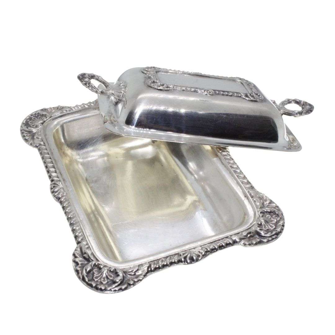 Antiques  - Vintage Silver Plated with Design Mini Butter Dishes stamped M.P. Honour Ltd - ML3322