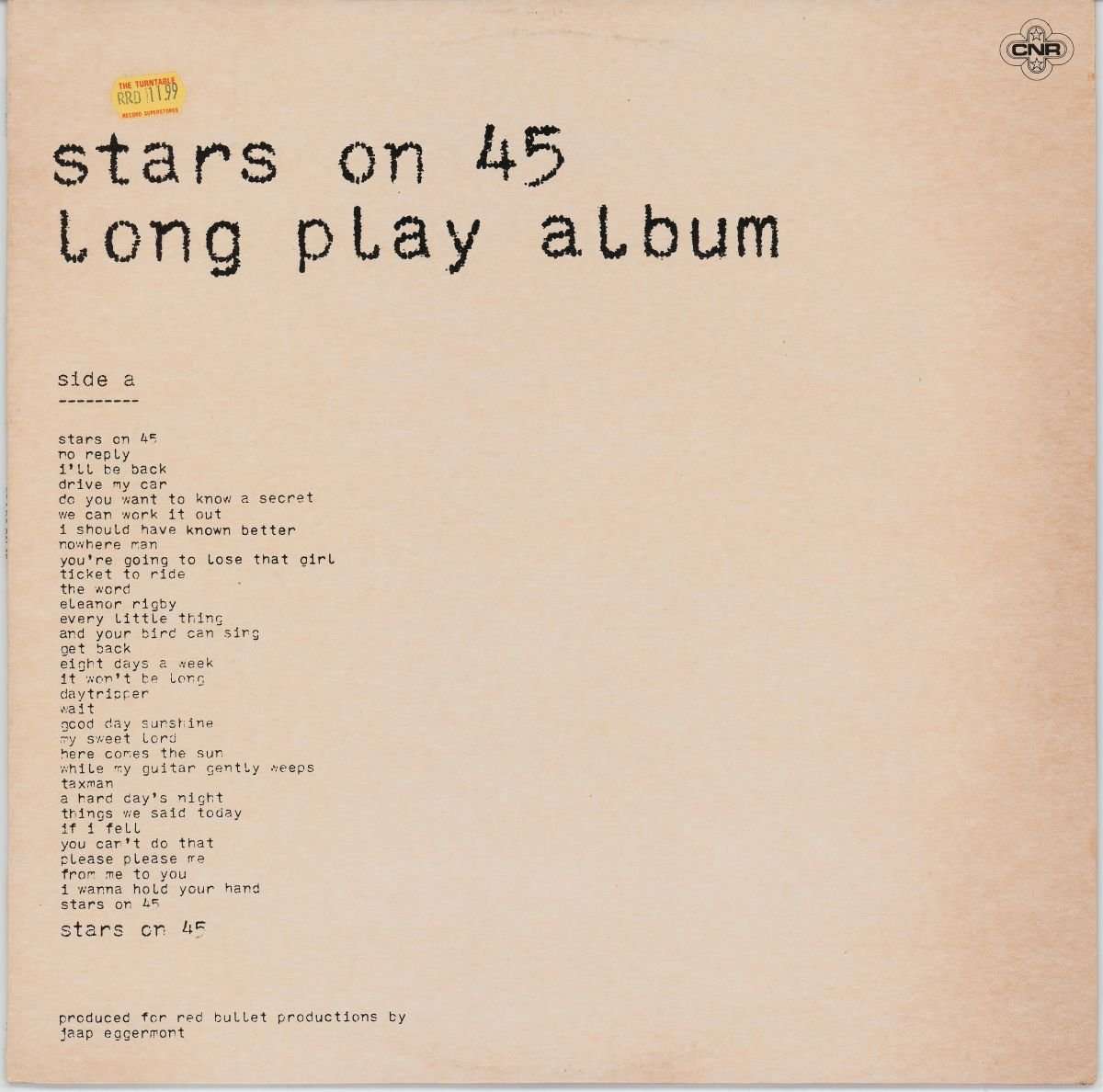 Stars On 45 - Long Play Album (G+/VG)