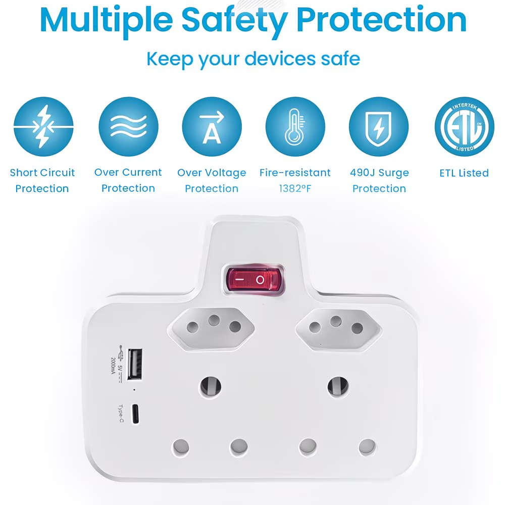 South African Multi-plug Adapter