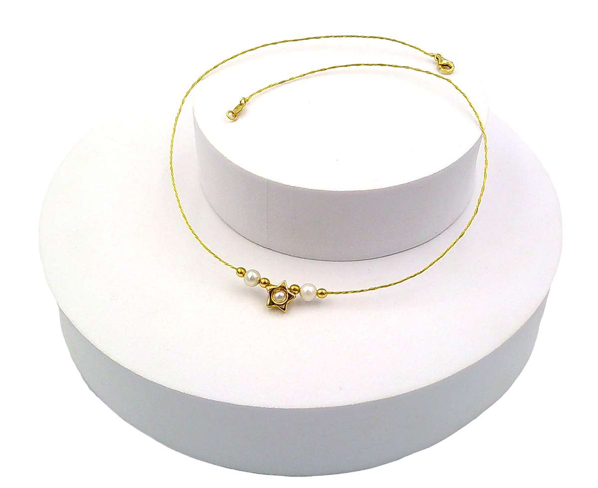 Pearl and star necklace