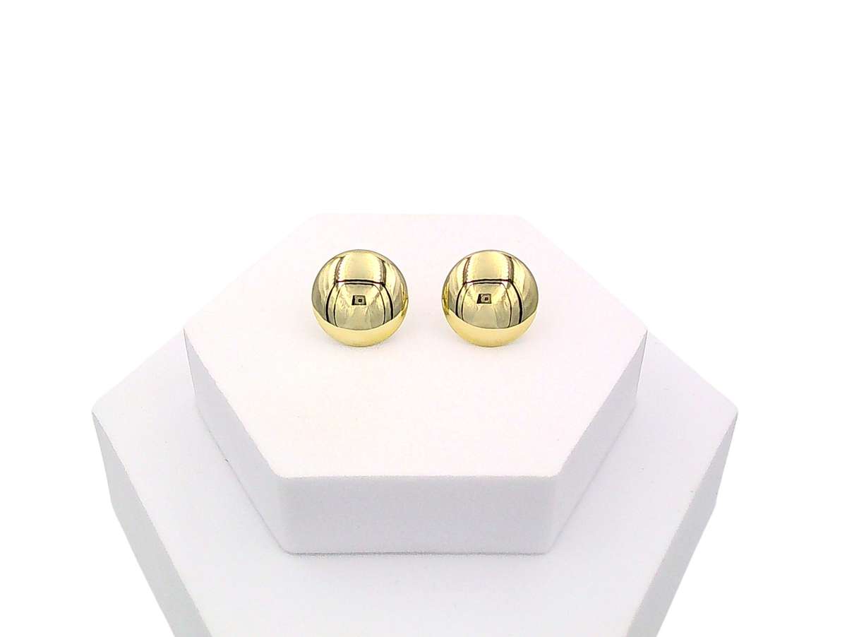 Round dome earrings