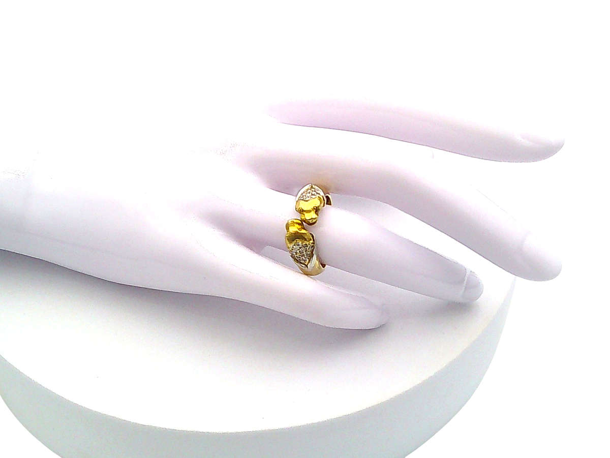 Ring with 2 x lion heads