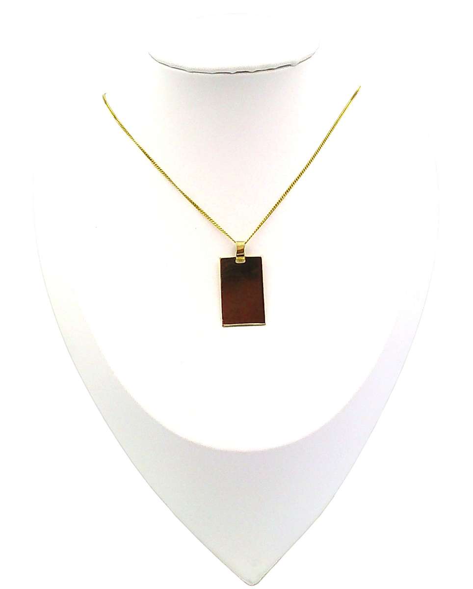 Rectangular name plate pendant
