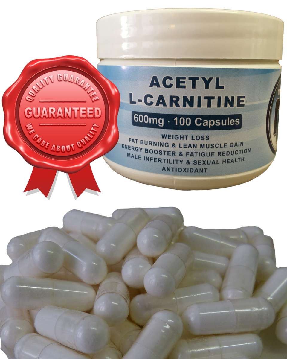 Acetyl-L-Carnitine 100 Capsules (600mg) - 0.30kg