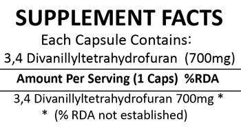 Divanil (3,4 Divanillyltetrahydrofuran) 95% 150 Capsules (700mg)