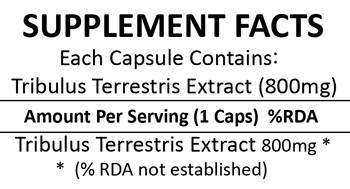 Tribulus Terrestris 150 Capsules (800mg) - 0.30kg