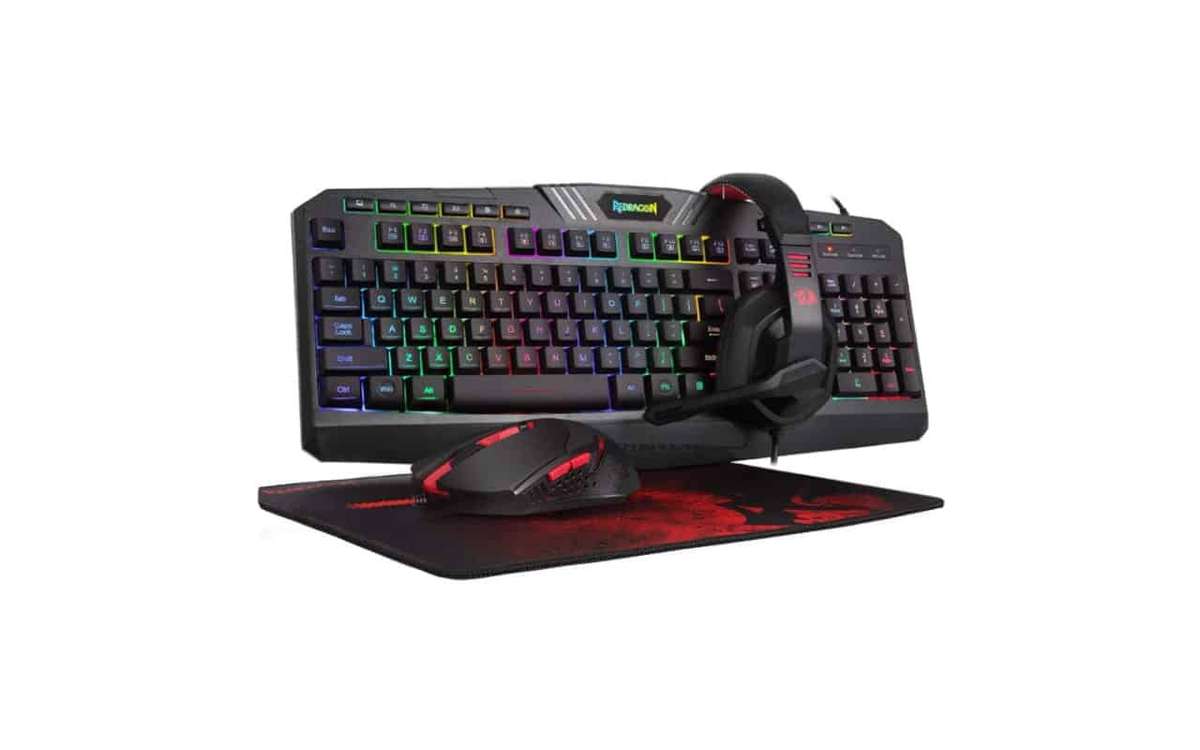 Redragon 4IN1 Gaming Combo Mouse|Mouse Pad|Headset|Keyboard