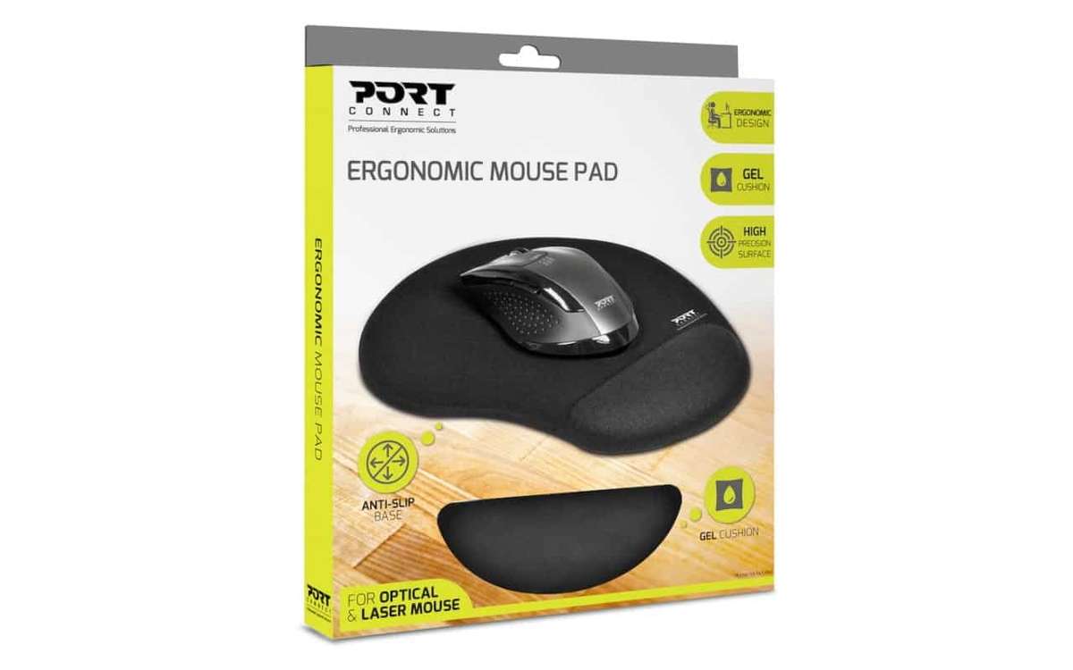 Port Ergonomic Gel Mouse Pad - Black