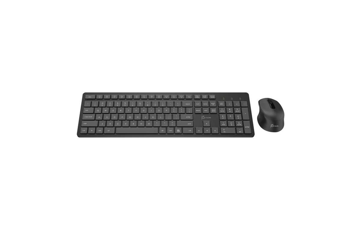 J5 JIKMW115 Full-Size Wireless Keyboard and Mouse