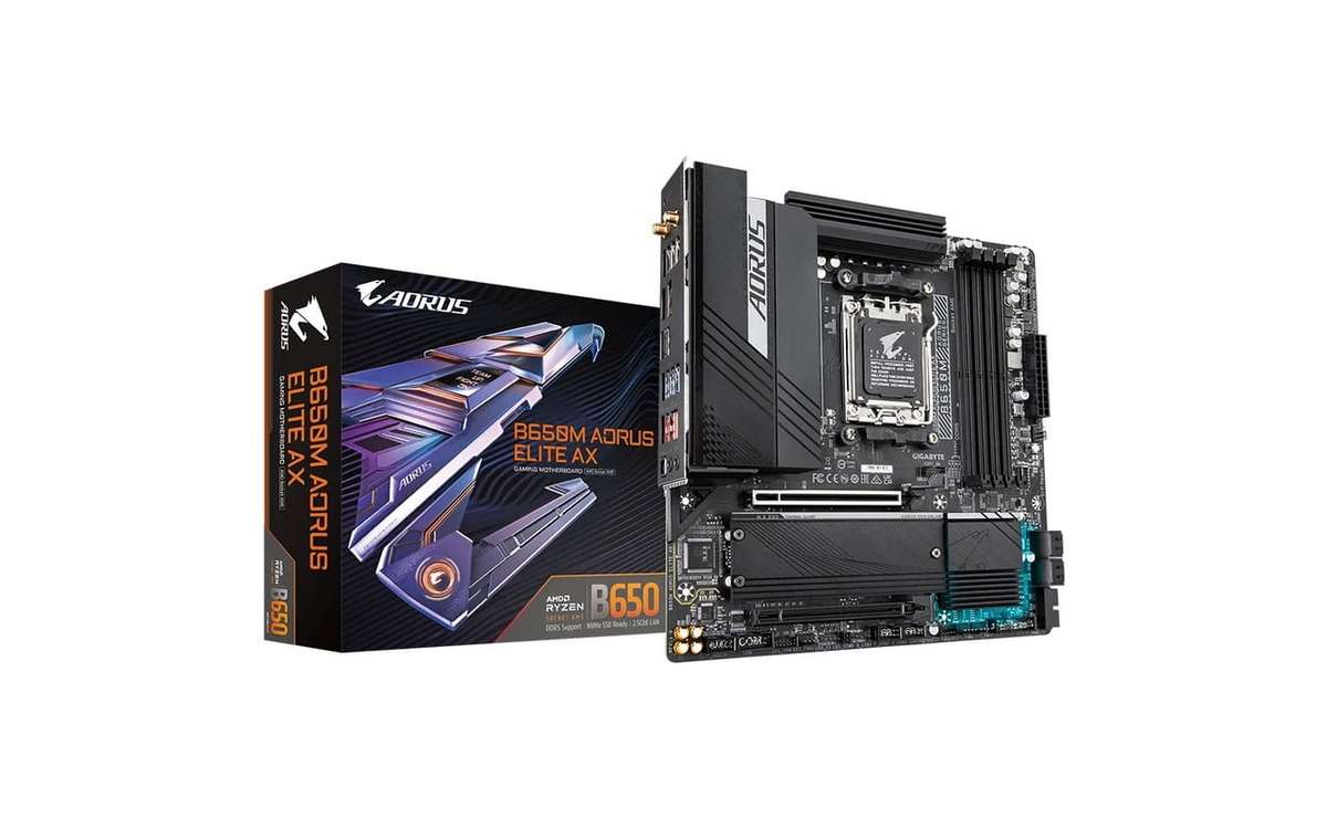 Gigabyte B650M Aorus Elite AX+Wifi ATX AM5 Micro ATX Motherboard