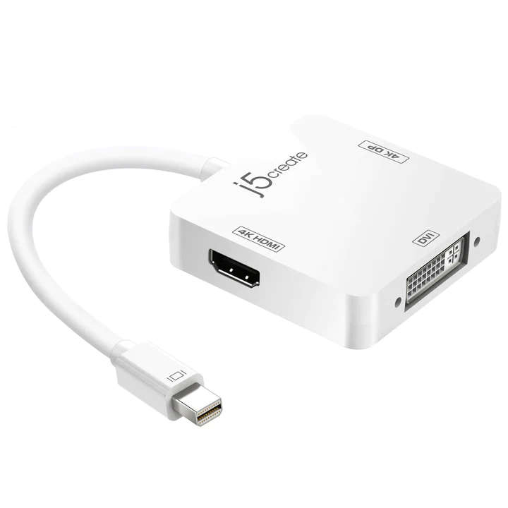 j5create JDA173 Mini Display Port to 4K Display Port HDMI/DVI Adapter