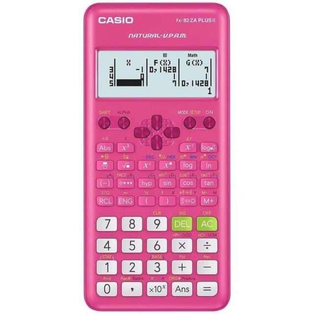 Casio FX-82ZA Plus II Scientific Calculator Pink