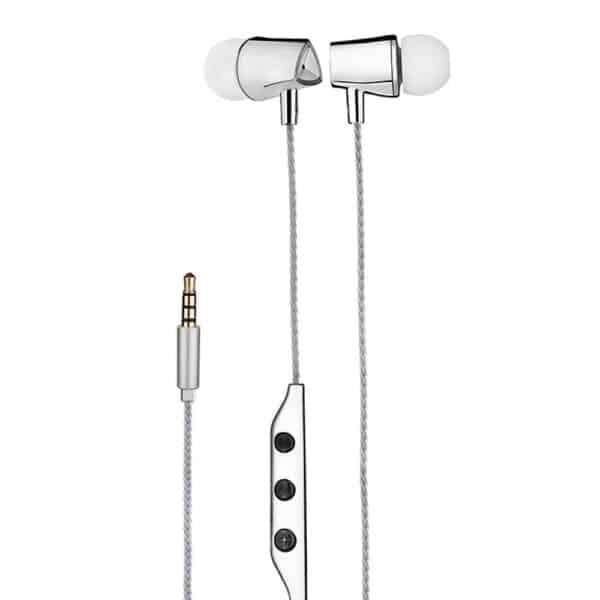 Astrum Stereo Earphones With Mic  EB360 White / Silver