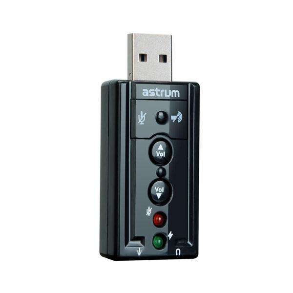 Astrum 7.1CH External Usb Sound Card SC080 Black