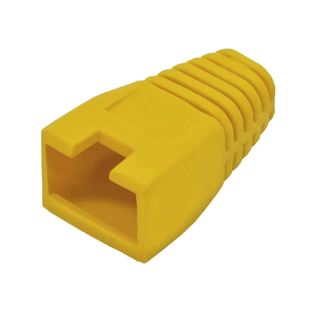 Acconet RJ45 Connector Boots, Yellow, 50 Pack